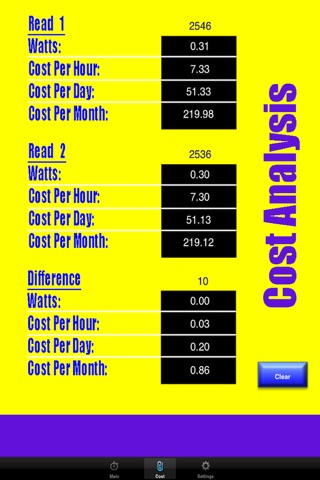 Electric Meter Cost Calculator screenshot 2