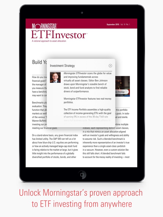 Morningstar ETFInvestor - ETF Investing, Research & Analysis. Asset Allocation & Income Portfolios.