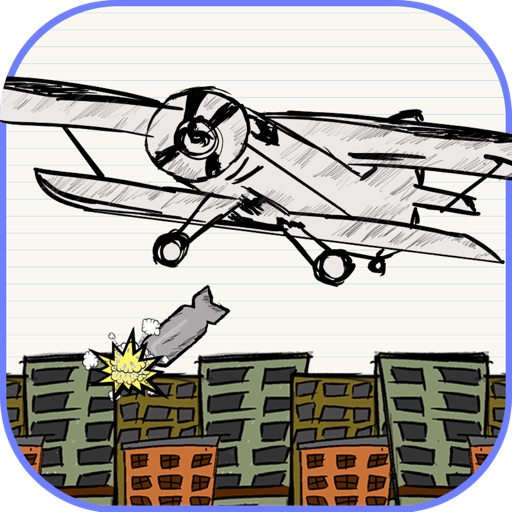 Toss the Doodle Paper AirPlane Bomber iOS App