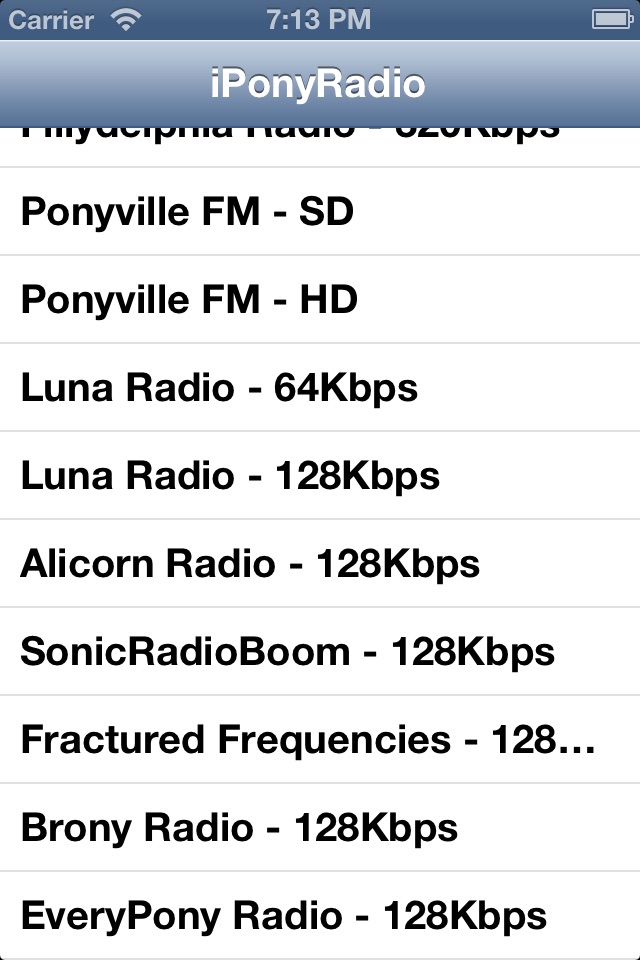 iPonyRadio screenshot 2