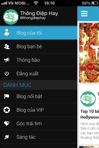 Zing Blog screenshot 2