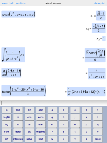 Symbolic Calculator HD screenshot 3