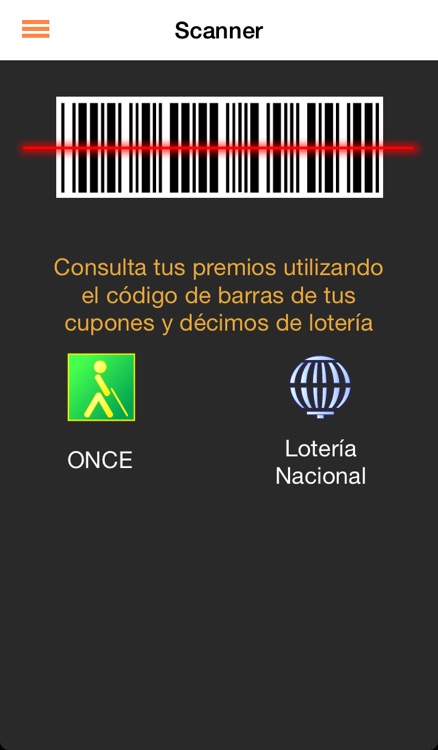 Lotería , Sorteos y Cupón ONCE con scanner para códigos de barras. Lotería Navidad - iLoterias