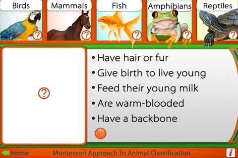 Montessori Approach to Zoology - The Animal Kingdom (Vertebrates) screenshot 4