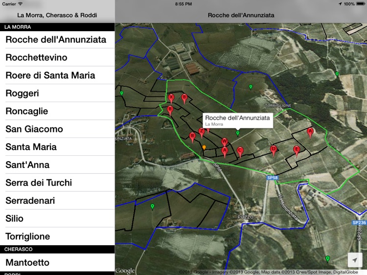 La Morra, Cherasco, Roddi & Verduno Wine Map