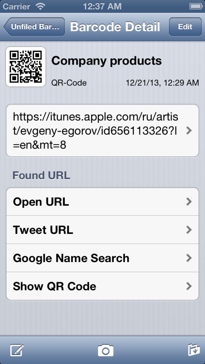 !QR Profi - professional and fast QR Code and Barcode Reader / Scanner.