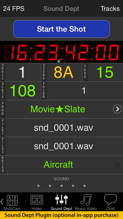 MovieSlate® 7 (Clapperboard & Shot Log)