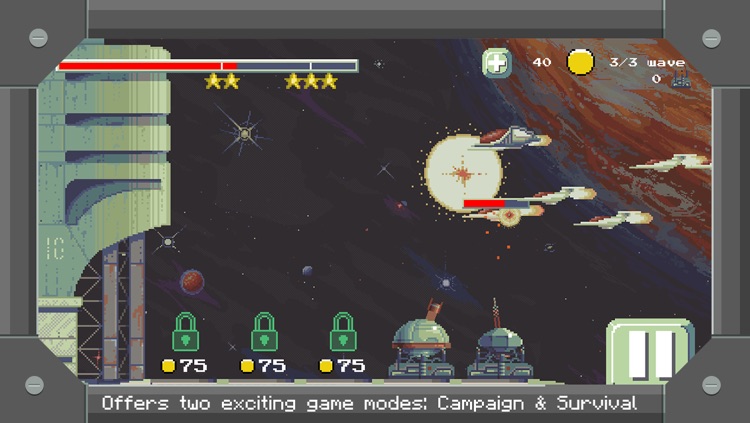 Space Defense Free TD – Retro Pixel Graphics Arcade Space Shooting Game