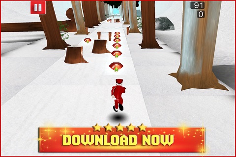 A Santa's Christmas Dash - Snow Forrest Endless Run screenshot 4