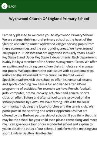 Wychwood CE Primary School screenshot 2