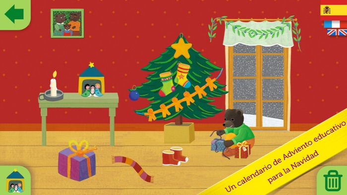 El calendario de Adviento de Osito Pardo para la Navidad.