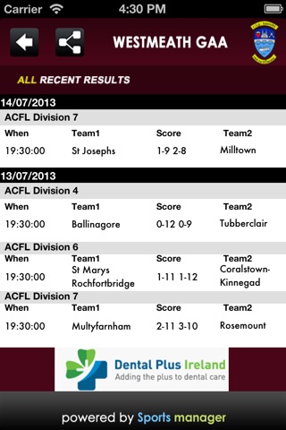 WestMeath GAA screenshot 2