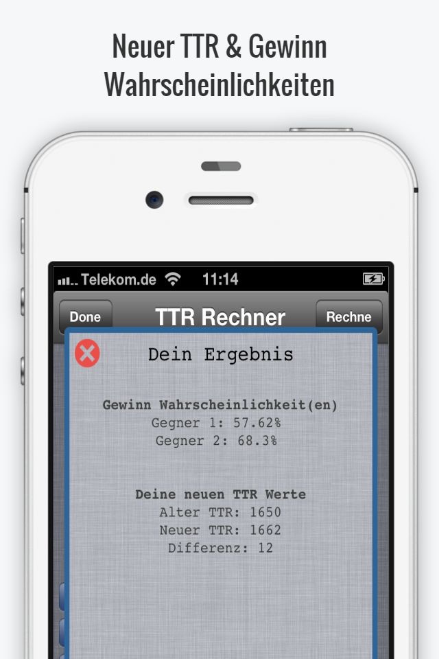 TTR Rechner Tischtennis screenshot 3