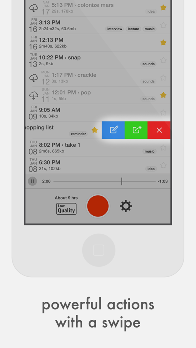 Quick Record — Voice memos audio recorder with iCloud sync Screenshot 5