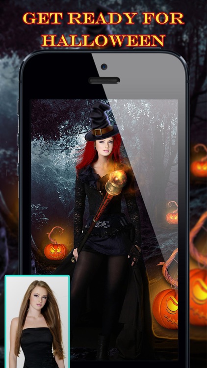 Halloween Face Makeup - Visage Camera to Swap Head in Frame Hole of Pumpkin, Scary & Ghost Images screenshot-3