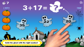 Adventure Basic School Math  · Math Drills Challenge and Halloween Math Bingo Learning Games (Numbers, Addition, Subtraction, Multiplication and Division) for Kids: Preschool, Kindergarten, Grade 1, 2, 3 and 4 by Abby Monkey Screenshot 1