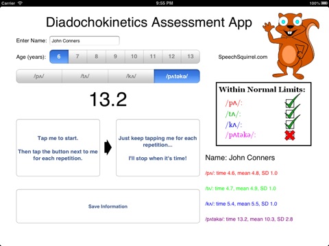 Diadochokinetics Assessment App screenshot 2