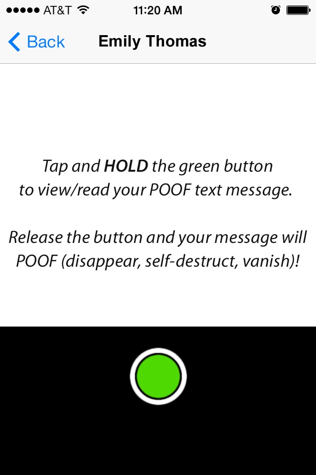 Poof Texting screenshot 2