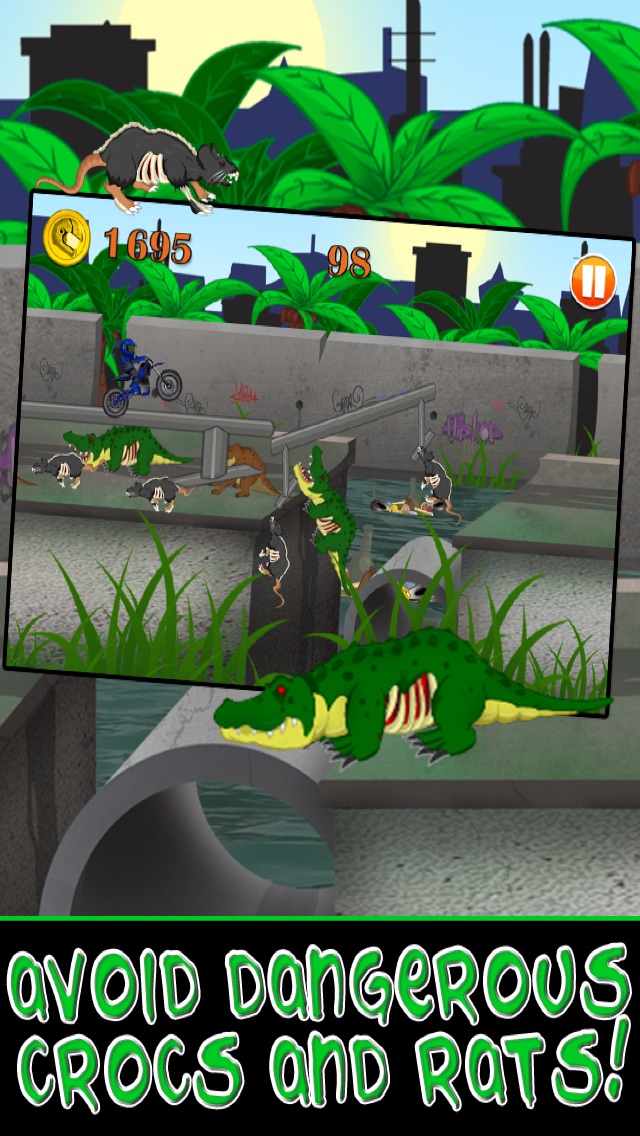MOTORCYCLE BIKE RACE ESCAPE : SPEED RACING FROM MUTANT SEWER RATS & TURTLES GAME - MULTIPLAYER SHOOTER EDITION 1.0 IOS ĐUA XE MOTORCYCLE BIKE RACE ESCAPE : SPEED RACING FROM MUTANT SEWER RATS & TURTLES GAME - MULTIPLAYER SHOOTER EDITION 1.0 IOS