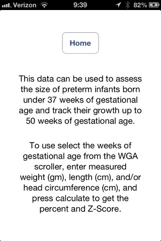 Neonatal Growth Chart screenshot 2