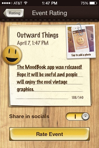 MoodBook screenshot 2