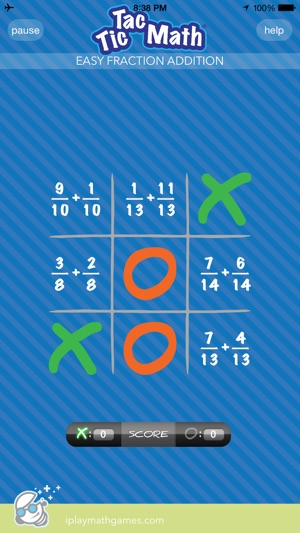 Tic Tac Math Fractions(圖1)-速報App