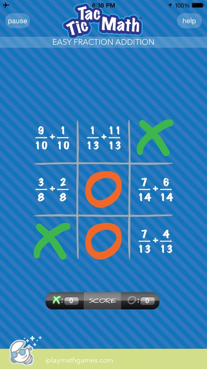 Tic Tac Math Fractions