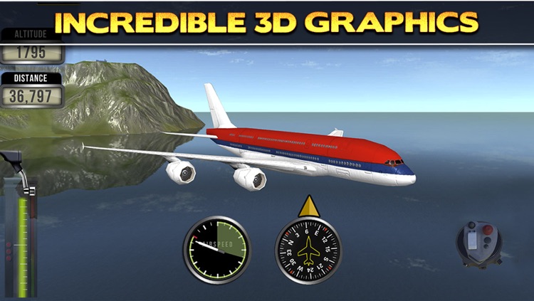 3D Plane Flying Parking Simulator Game - Real Airplane Driving Test Run Sim Racing Games PRO screenshot-3