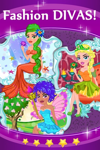 Princess Fairy Mermaid Beauty Spa - Cute Fashion Cinderella Makeup And Dress Up Game For Girls HD FREE screenshot 3