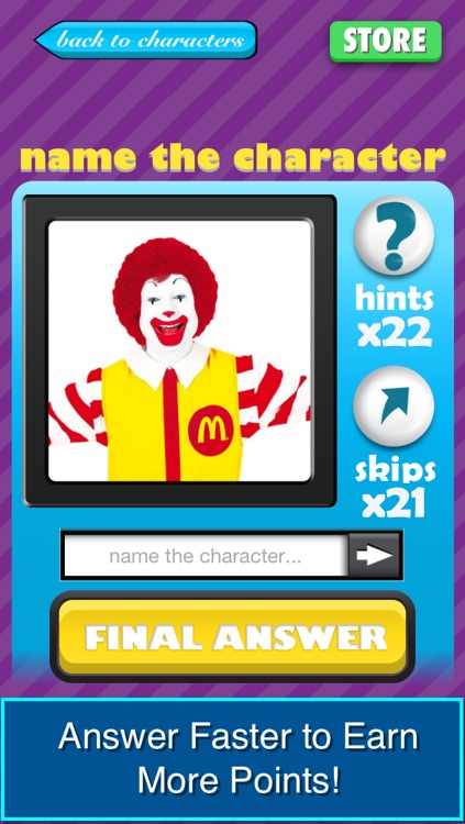 QuizCraze Characters - guess what's the hi color character in this mania logos quiz trivia game