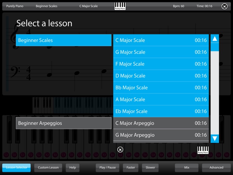Piano - Learn lessons & practice scales chords rhythm training teach skills educational music sight reading metronome screenshot-4