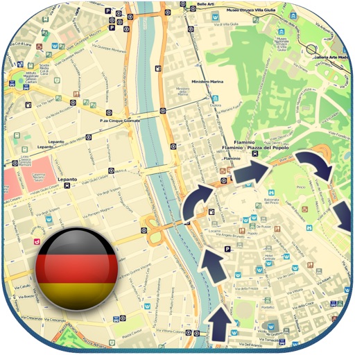 Germany offline road map, guide (free edition with Berlin, Hamburg, Dresden) icon