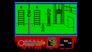 Screenshot from The Rocky Horror Show (ZX Spectrum)