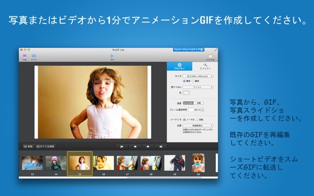 Picgif Lite をmac App Storeで