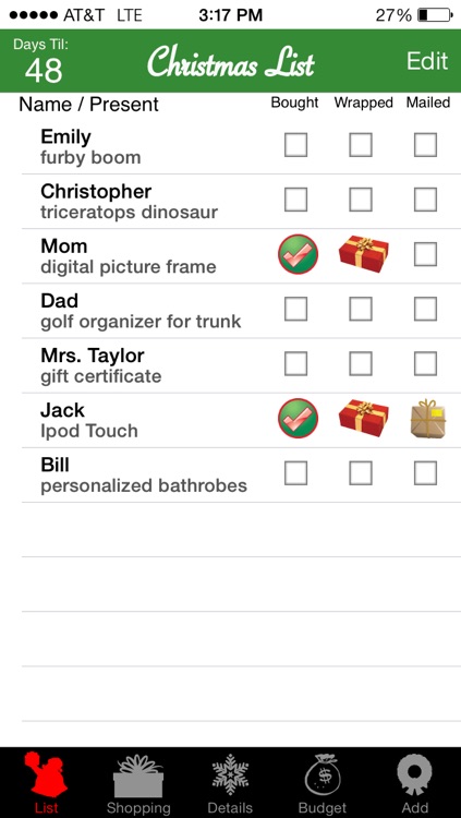 Christmas List
