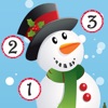 Jeu de Noël pour les enfants de 2-5 ans: Apprendre à compter les numéros 1-10 pour l'école préparatoire, maternelle ou primaire