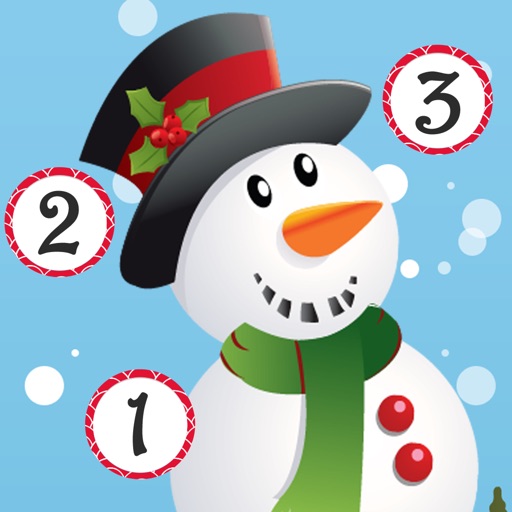 Christmas counting game for children: Learn to count the numbers 1-10 with Santa for Christmas icon