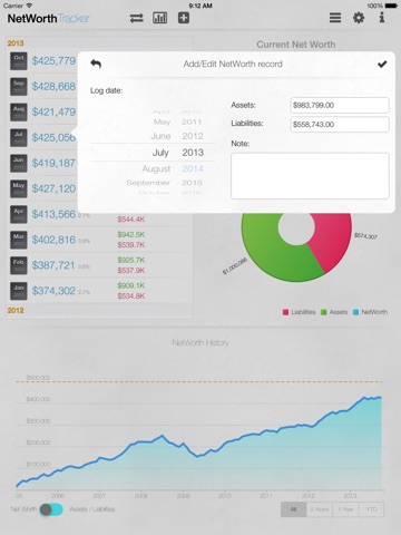 Net Worth Tracker screenshot 2