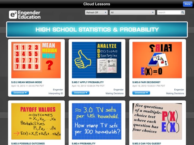 High School Math Statistics & Probability -  Common Core curriculum builder and lesson designer for teachers and parents screenshot-4