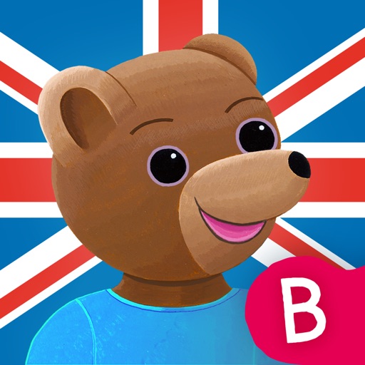 Learn English with Little Brown Bear : a kids app with educational games, songs and activities to learn first English words. Icon