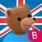Learn English with Little Brown Bear : a kids app with educational games, songs and activities to learn first English words.