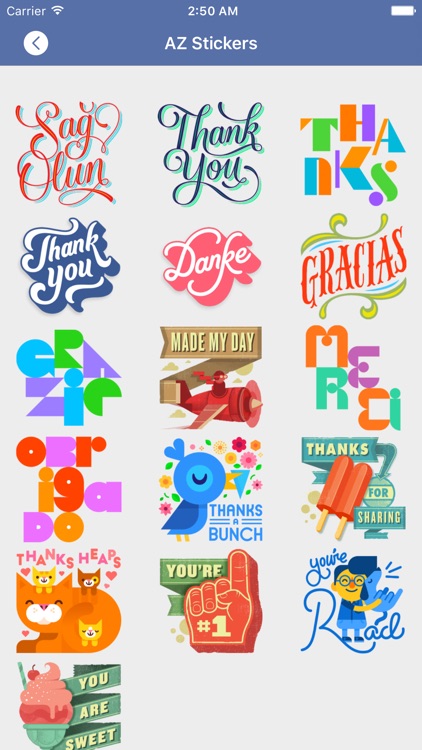 AZ Stickers - Full Collections of Stickers for Social Messengers