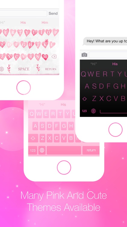PinkKey: colorful pink predictive keyboard with autocorrect, autocomplete and prediction