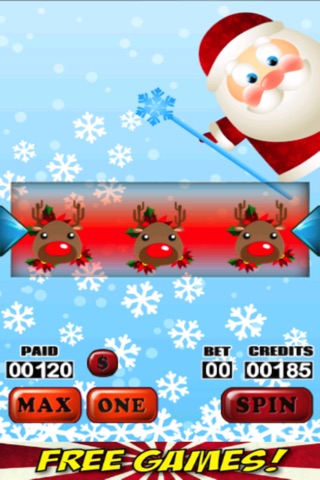 A Reindeer Game Slot Machine: Let Santa Spin the Slots for Big Win!  Vegas Style Casino Slots Machine FREE! screenshot 2