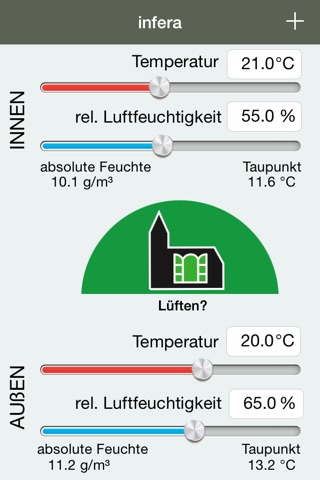 infera Temperatur und Feuchteschieber screenshot 3