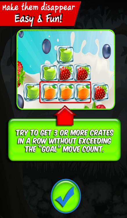 Ice Fruits Puzzle - Match block burst crazy swipe fruit smash game