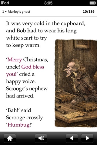 A Christmas Carol: Oxford Bookworms Stage 3 Reader (for iPhone) screenshot 2