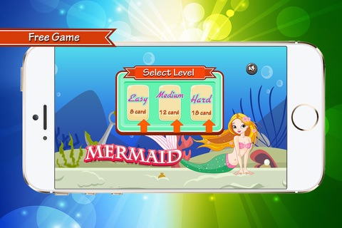 Match Cards Brain Training Game - Little Mermaid Version screenshot 2