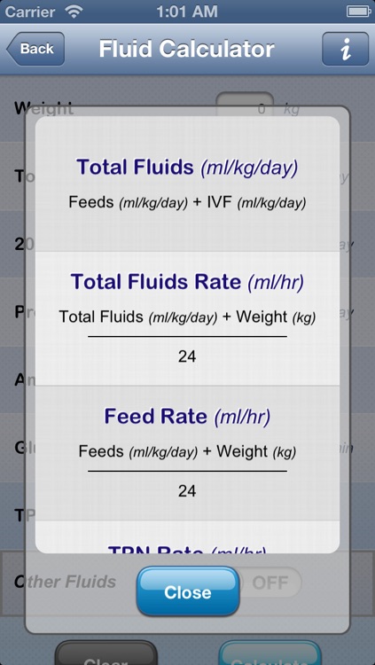 NICU Calculator