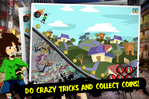 Pocket Skater Online: Xtreme Downhill Street Skate-Boarding & Roller-Blade Drift FREE screenshot 2